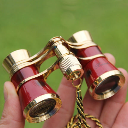 Metal 3X25 Belt Gold Plating Red Classical Gift Mirror Telescope-garmade.com