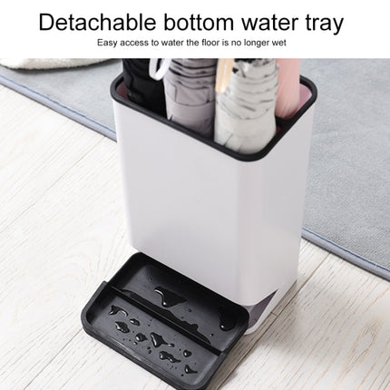 Plastic Detachable Leakproof Type Partition Umbrella Storage Rack(Black )-garmade.com