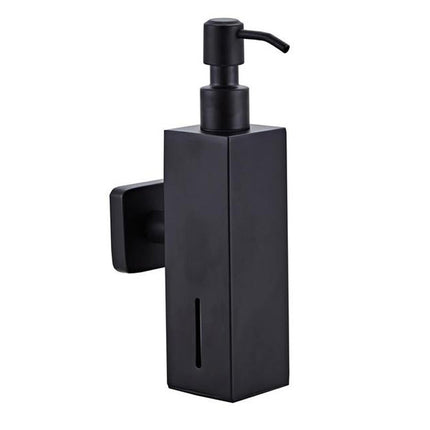 304 Stainless Steel Wall-mounted Manual Soap Dispenser, Style:Square Wall-mounted-garmade.com