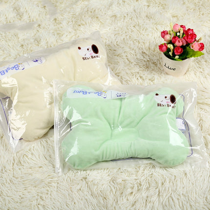 2 PCS Four Seasons Cervical Protection Anti-head Stereotype Baby Pillow(Green)-garmade.com