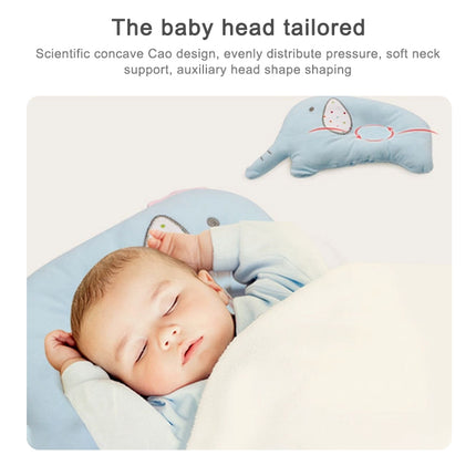 Baby Breathable Elephant Neck Cervical Pillow Anti-head Correction Head Shape Pillow(Red)-garmade.com