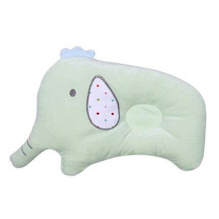 Baby Breathable Elephant Neck Cervical Pillow Anti-head Correction Head Shape Pillow(Green)-garmade.com