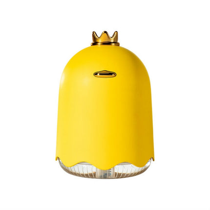 Crown Duck Style USB Ultrasonic Air Humidifier LED Light Aroma Essential Oil Diffuser(Yellow)-garmade.com