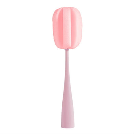 Long Handle Sponge Cup Brush Mug Cleaning Brush Bottle Brush Glass Cup Brush(Pink)-garmade.com