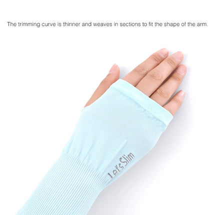 2 Pairs Long Ice Silk Sunscreen Sleeves Cycling Driving Outdoor UV Arm Oversleeve, Length: 38cm(Pink)-garmade.com