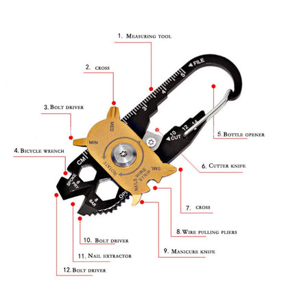 20 in 1 Stainless Steel Wrench Screwdriver Creative Roulette Multifunctional Combination Tool Outdoor Survival Tool-garmade.com