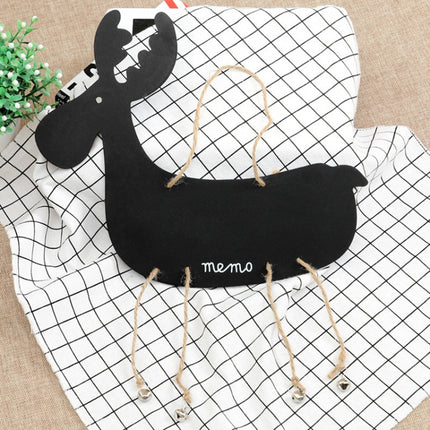 Double-Sided Hanging Wooden Creative Message Small Blackboard Home Decoration Wood Crafts(Giraffe)-garmade.com