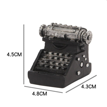 Retro Old Creative Resin Mini Ornaments Home Decorations Shop Shooting Props( Typewriter)-garmade.com