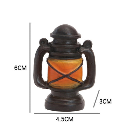 Retro Old Creative Resin Mini Ornaments Home Decorations Shop Shooting Props( Kerosene Lamp)-garmade.com