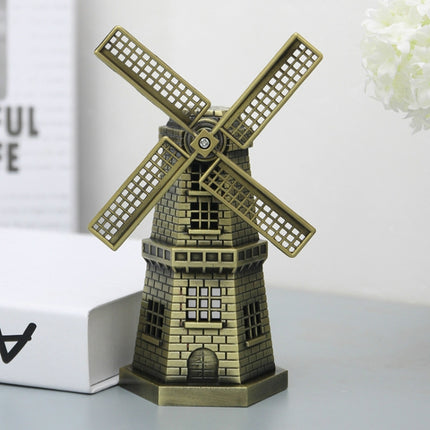 Metal Crafts Windmill Model Ornaments Decoration(Bronze)-garmade.com