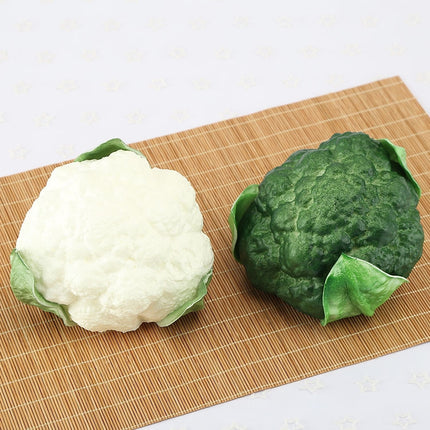 PU Simulation Vegetable Model Photography Props Window Sample Display Hotel Decoration Home Decoration(Cauliflower)-garmade.com