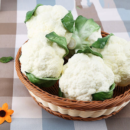 PU Simulation Vegetable Model Photography Props Window Sample Display Hotel Decoration Home Decoration(Cauliflower)-garmade.com