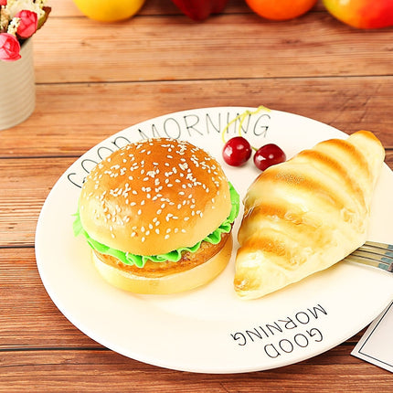 PU Simulation Burger Model Fake Bread Ornaments Photography Props Home Decoration Window Display-garmade.com