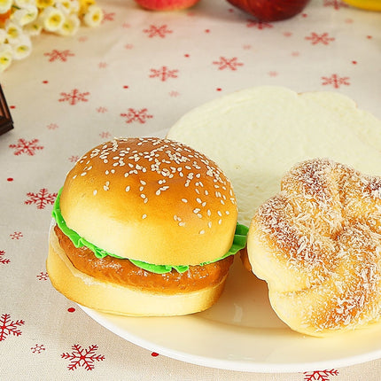 PU Simulation Burger Model Fake Bread Ornaments Photography Props Home Decoration Window Display-garmade.com