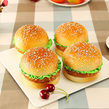 PU Simulation Burger Model Fake Bread Ornaments Photography Props Home Decoration Window Display-garmade.com