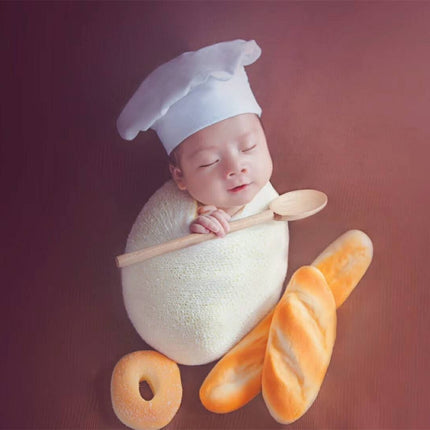Wooden Spoon 1 Newborn Babies Photography Clothing Chef Theme Set-garmade.com