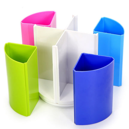 Multifunctional Colorful Detachable Rotary Stationery Office Round Pen Holder-garmade.com