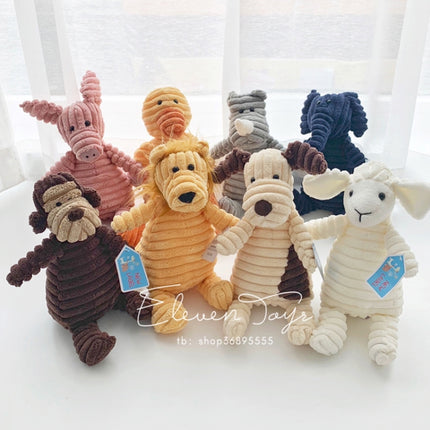 Pet Dog Toys Fasade Molars Vent Training Corduroy Monkey Pig Vocal Plush Toys(Fox)-garmade.com