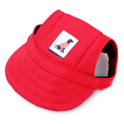 Pet Accessories Adjustment Buckle Baseball Cap, Size: S(Red)-garmade.com
