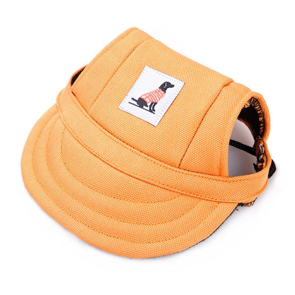 Pet Accessories Adjustment Buckle Baseball Cap, Size: S(Orange)-garmade.com