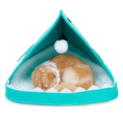 Washable Fish Shape Felt Lovely Fashion Cat and Dog Pet Bed, Specification: 40x40x50cm(Blue)-garmade.com