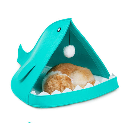 Washable Fish Shape Felt Lovely Fashion Cat and Dog Pet Bed, Specification: 40x40x50cm(Grey)-garmade.com
