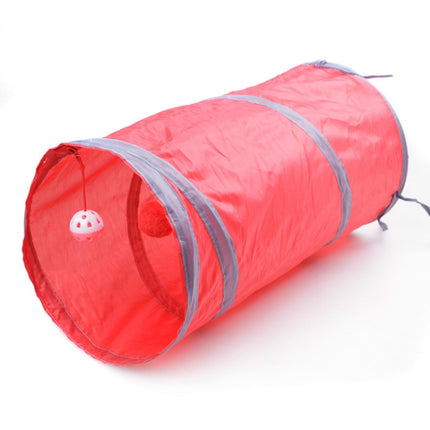 Pet Supplies Cat Ring Paper Two-way Tunnel Can Accommodate Folding Cat Channel(Red)-garmade.com