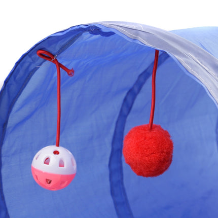 Pet Supplies Cat Ring Paper Two-way Tunnel Can Accommodate Folding Cat Channel(Red)-garmade.com