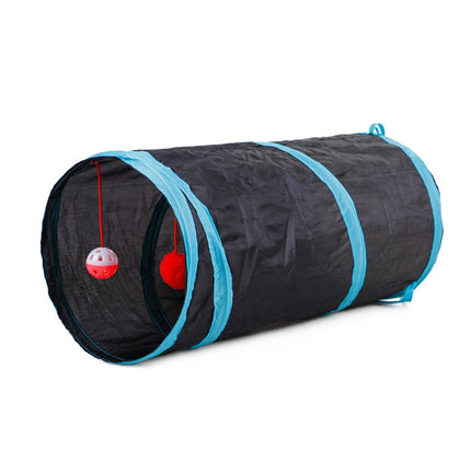 Pet Supplies Cat Ring Paper Two-way Tunnel Can Accommodate Folding Cat Channel(Black)-garmade.com