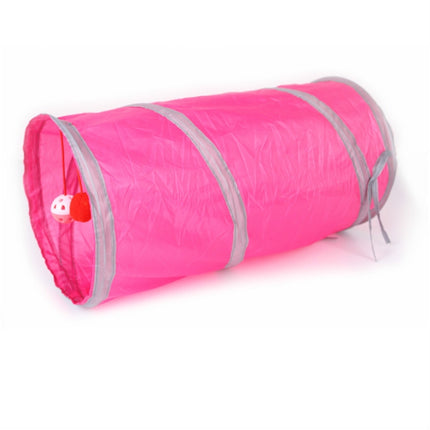 Pet Supplies Cat Ring Paper Two-way Tunnel Can Accommodate Folding Cat Channel(Rose Red)-garmade.com