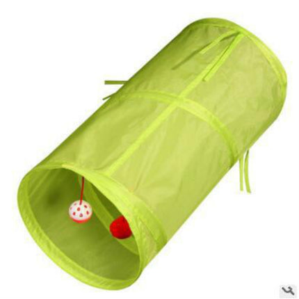 Pet Supplies Cat Ring Paper Two-way Tunnel Can Accommodate Folding Cat Channel(Green)-garmade.com
