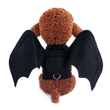 Creative Cat Dog Halloween Bat Wings Funny Props Pet Clothes, Size：M(Bat Pack)-garmade.com