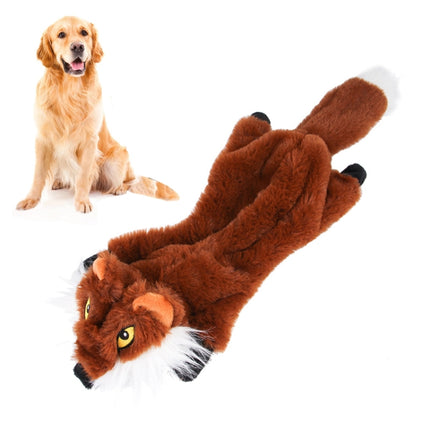 Dog Toy Bite Wear-resistant Vocal Molars Pet Plush Medium Large Supplies, Size:Large(Fox)-garmade.com