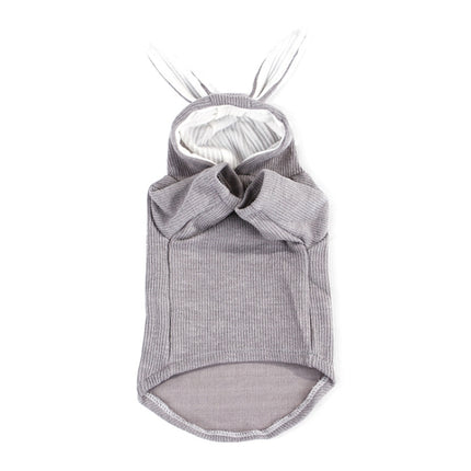 Comfortable Fashion Lovely Rabbit Ear Dog Teddy Pet Cat Sweatshirt, Size: S(Gray)-garmade.com