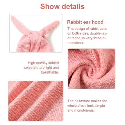 Comfortable Fashion Lovely Rabbit Ear Dog Teddy Pet Cat Sweatshirt, Size: L(Pink)-garmade.com