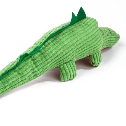 Crocodile-Shaped Plush Teddy Golden Retriever Dog Molar Tooth Cleaning Sound Toyoys-garmade.com
