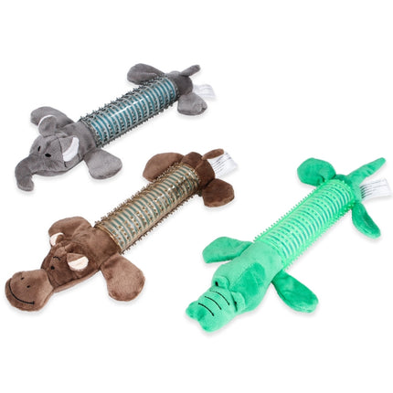 2 PCS Dog Molar Tooth Cleaning Rubber Sound Small and Medium Dog Bite Toy(Brown)-garmade.com