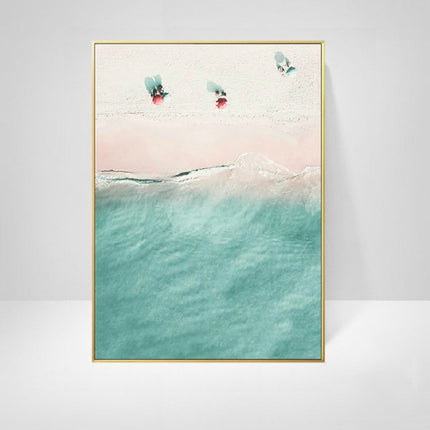 Ocean Landscape Canvas Poster Decoration Home Painting Art Paintings Frameless Painting Core, Size:30x45 cm(Green Beach)-garmade.com