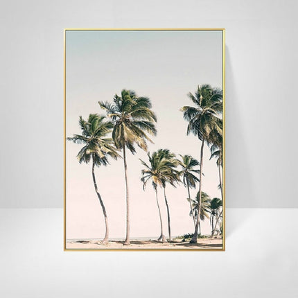 Ocean Landscape Canvas Poster Decoration Home Painting Art Paintings Frameless Painting Core, Size:30x45 cm(Palm Tree)-garmade.com