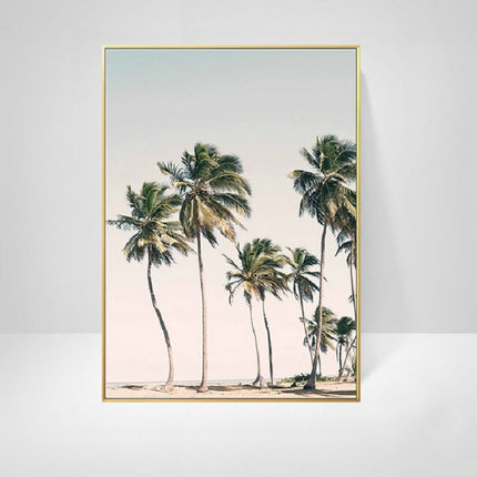 Ocean Landscape Canvas Poster Decoration Home Painting Art Paintings Frameless Painting Core, Size:50x75 cm(Palm Tree)-garmade.com