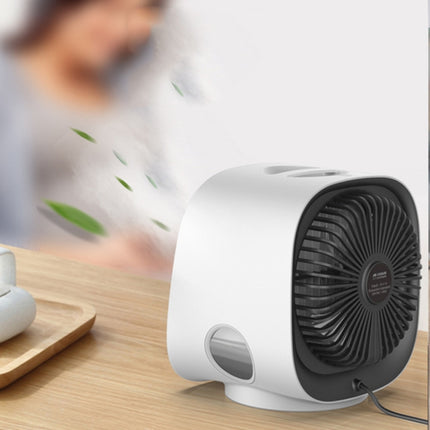 Mini Multifunctional Humidification Aromatherapy Fan Portable Office Home Desktop Air Conditioner Fan(Cherry Blossom Powder)-garmade.com