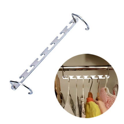 Multifunctional Stainless Steel Folding Clothes Jacket Pants Storage Hanger(Straight Hanger)-garmade.com