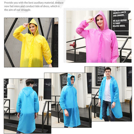 Disposable PEVA Environment Transparent Raincoat Outdoor Hiking Siamese Raincoat(Pink)-garmade.com