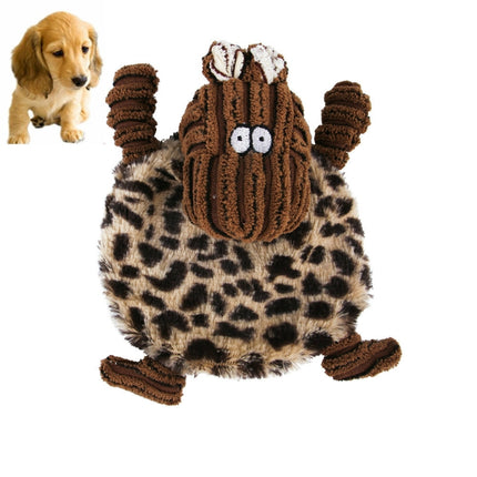 Pet Plush Vocal Toy Cat And Dog Bite Wear Small And Medium Pet Toy Supplies(Leopard Cow)-garmade.com