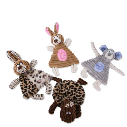 Pet Plush Vocal Toy Cat And Dog Bite Wear Small And Medium Pet Toy Supplies( Striped Rabbit)-garmade.com