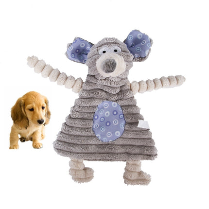 Pet Plush Vocal Toy Cat And Dog Bite Wear Small And Medium Pet Toy Supplies( Striped Rat)-garmade.com