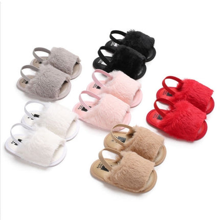 Baby Girls Sandals Soft Sole Casual Prewalker Summer Slippers Crib Shoes(Pink)-garmade.com