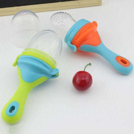 Infant Fruit and Vegetable Pacifier Bite Baby Food Supplement Feeder, Size:S(Blue)-garmade.com