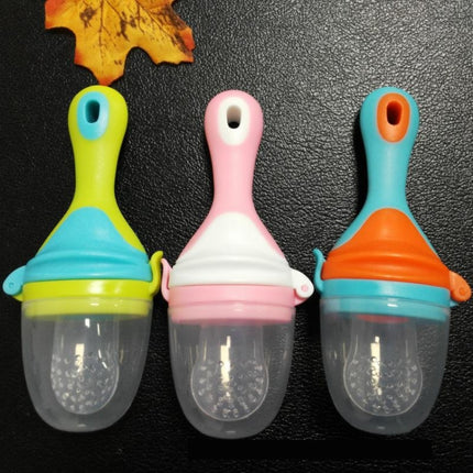 Infant Fruit and Vegetable Pacifier Bite Baby Food Supplement Feeder, Size:S(Green)-garmade.com