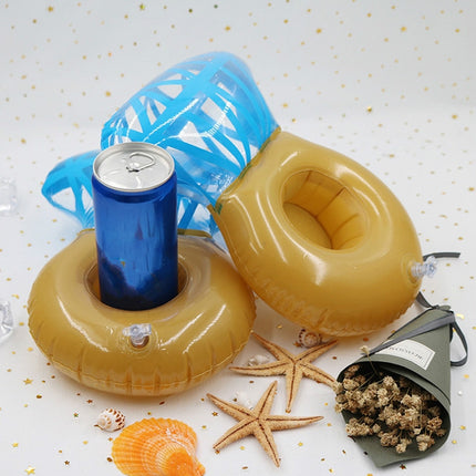 Diamond Ring Shape Inflatable Coaster Floating Water Drink Cup Holder Beach Supplies-garmade.com